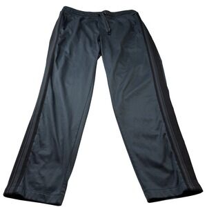 Athletic Works Track Pants Mens XL 40-42 Charcoal Grey Good Side Stripes AW76150